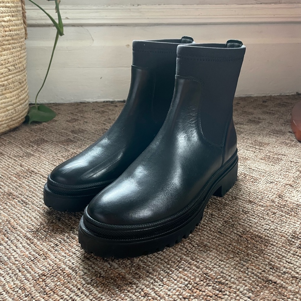 Harley-Davidson Women's Lenora Leather Chelsea Motorcycle Boots - Black, 8.5